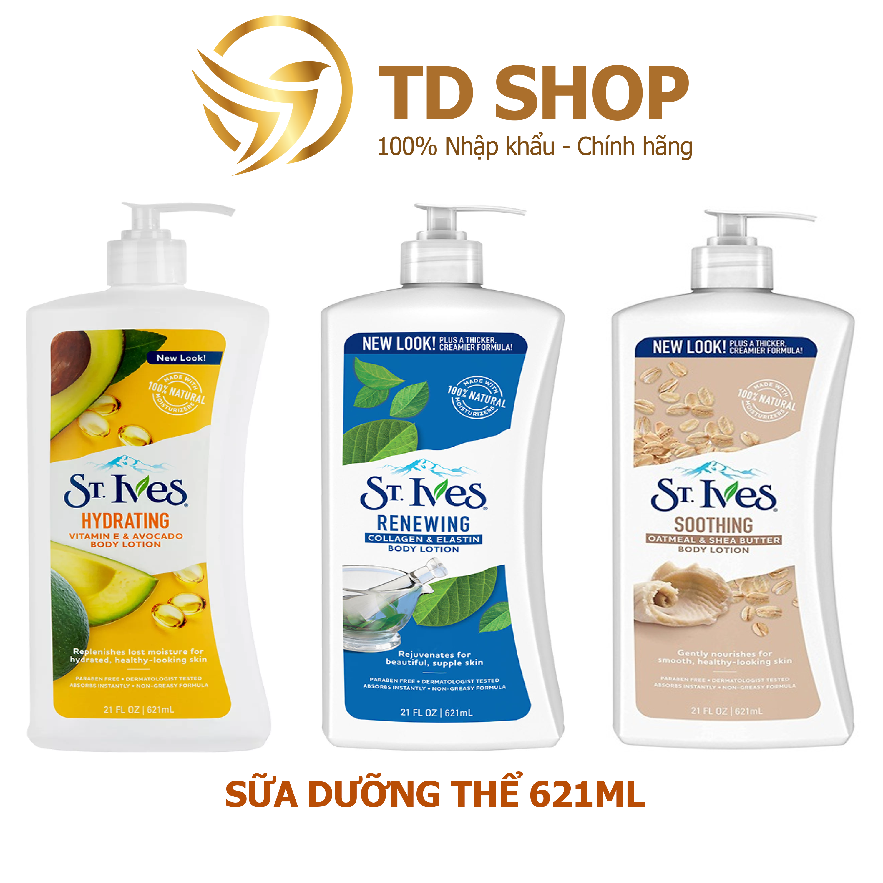 Sữa Dưỡng Thể St.ives 621Ml Vitamin E I Lúa Mạch I Collagen Nhập Khẩu Mỹ - Td Shop