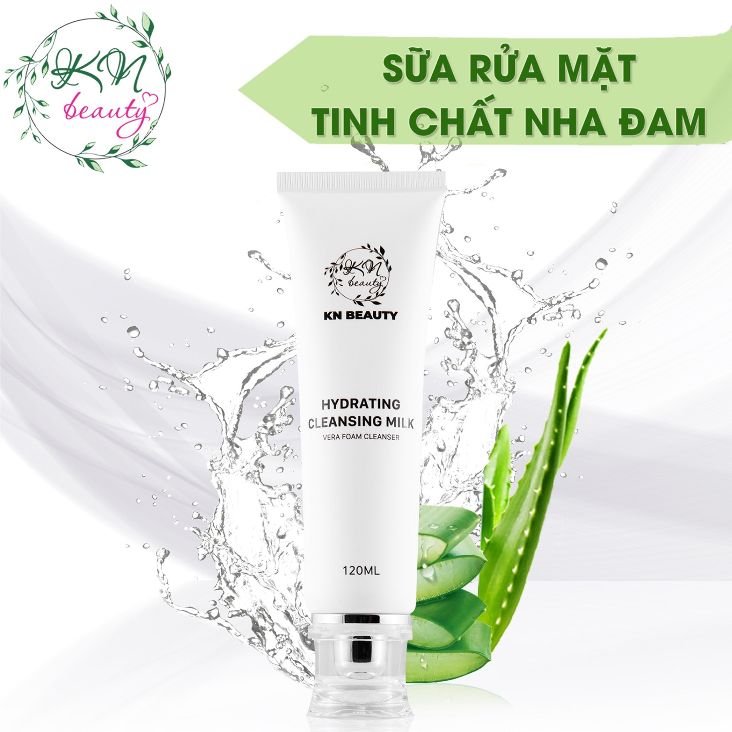 Sữa Rửa Mặt Trắng Da Ngừa Mụn Kn Beauty Hydrating Cleansing Milk 120 Ml