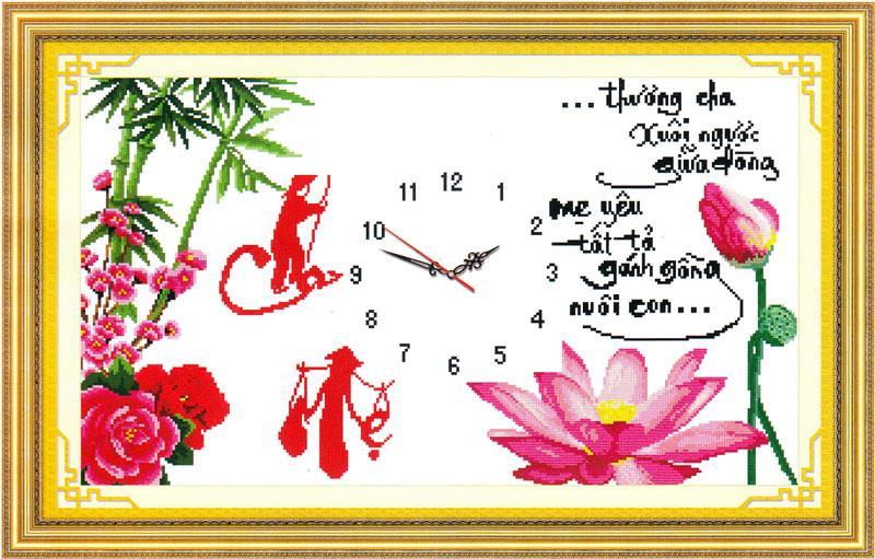[HCM]Tranh thêu chữ thập Cha mẹ DLH-222884