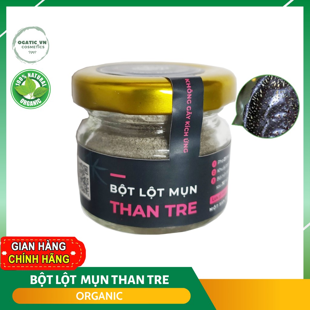 [Hcm]Bột Lột Mụn Than Tre Hoạt Tính Organic - Handmade - Lm006