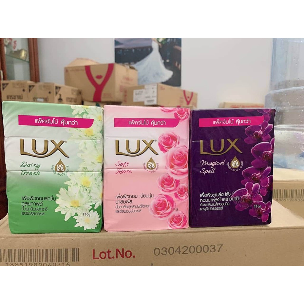 Lốc 4 Cục Xà Bông Lux Thái Lan 110G