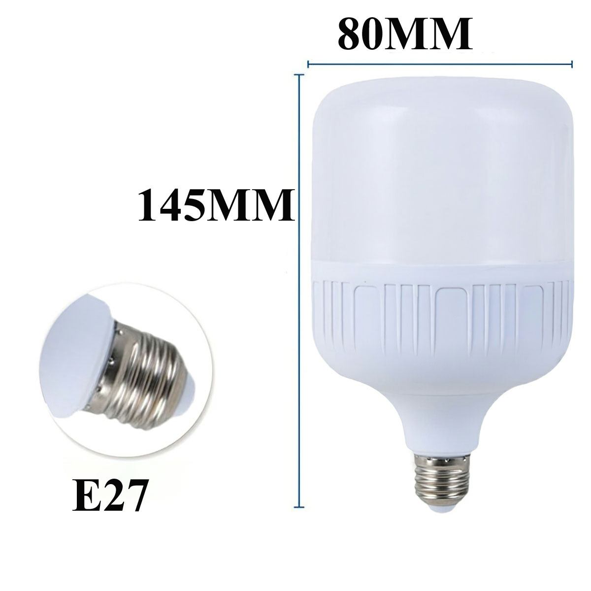 Bóng Đèn Led Tròn Kín Nước 5w10w15w20w30w40w 50w - Ánh Sáng Trắng BIGBA