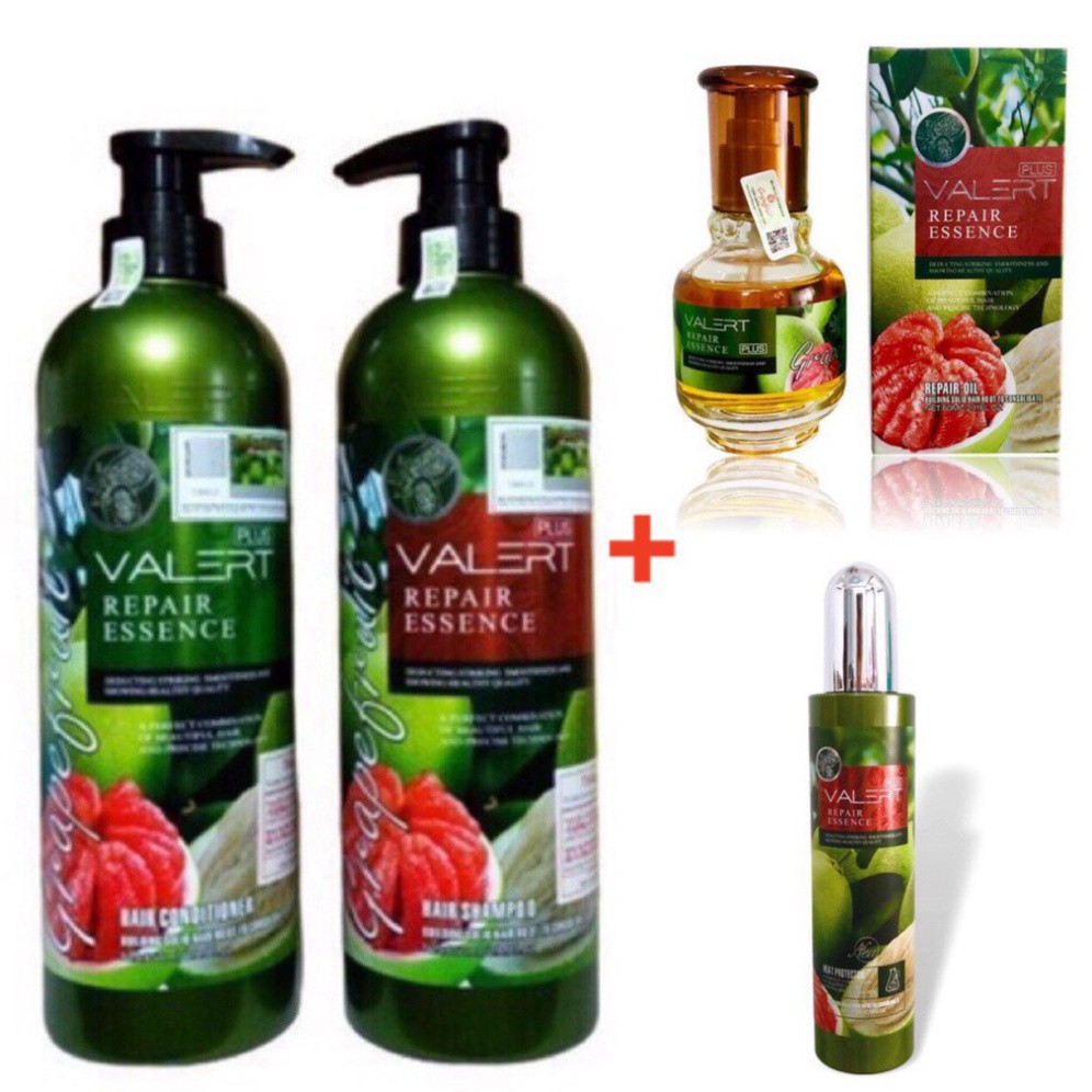 [ Tặng Mã Giảm Giá 12K + Free Ship 20K] Combo Gội Xả Bưởi Grapefruit 850 Ml + Tinh Dầu Bưởi Dưỡng Tóc Valert Grapefruit 60Ml + Xịt Dưỡng Tóc Grapefruit 220Ml - [Nông Trại Cầu Đất]