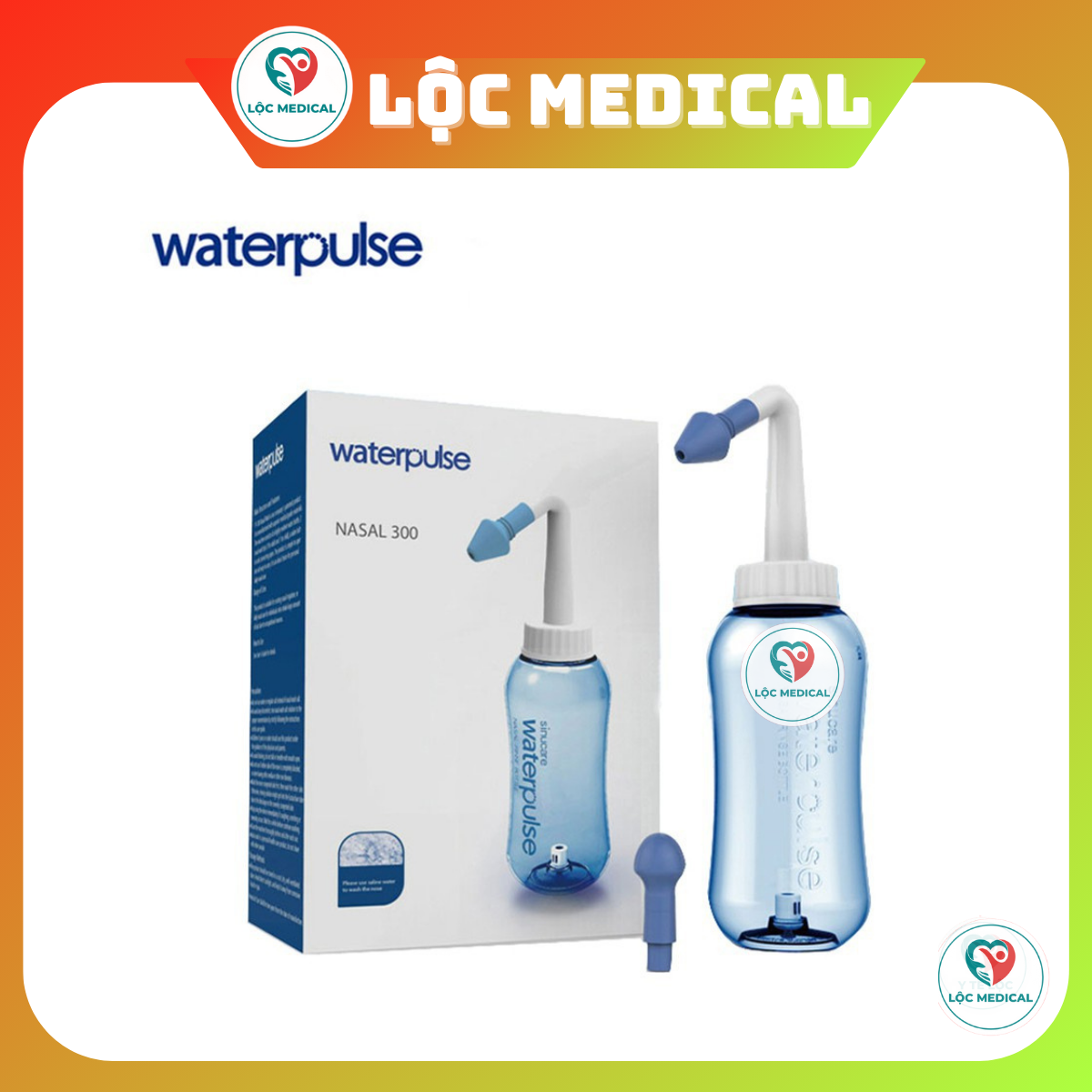 BÌNH RỬA MŨI WATER PULSE TẶNG KÈM 1 CHAI NƯỚC MUỐI SINH LÍ 500ML