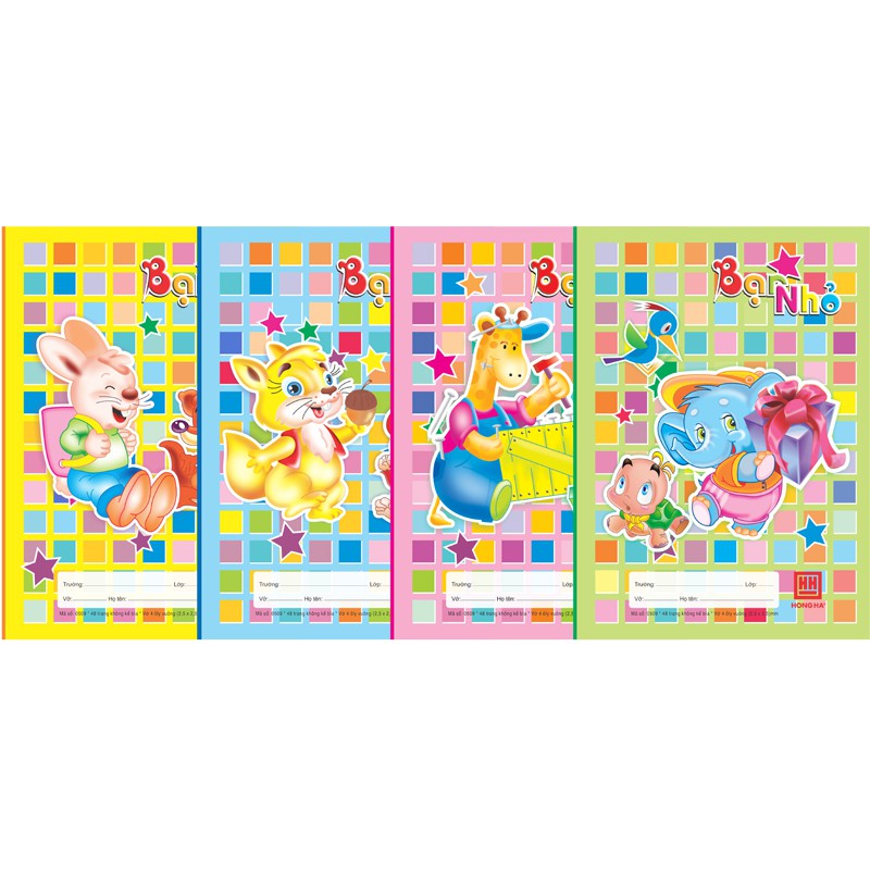 Vở 4 ô ly School Pookemon bạn nhỏ 48 trang Hồng Hà 0509