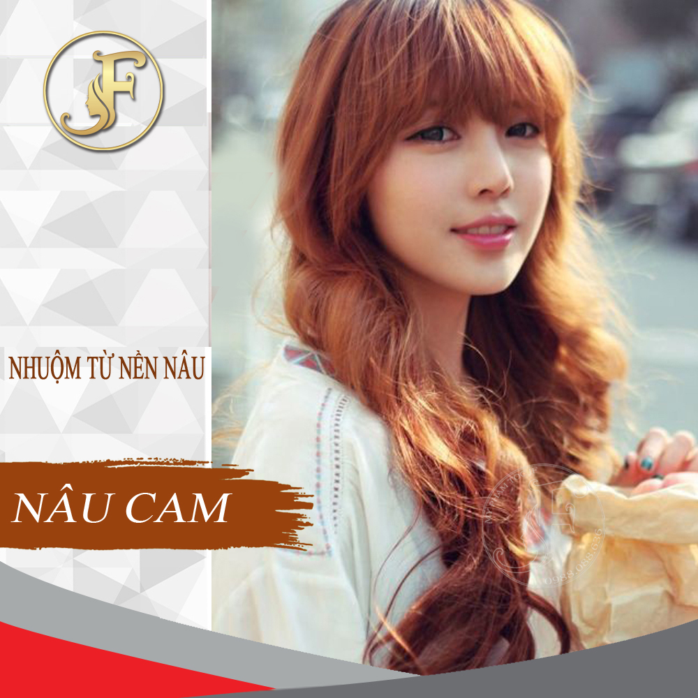 [Hcm]Tuýp Kem Nhuộm Tóc Tại Nhà Nâu Cam - Nhuộm Trên Nền Tóc Đen/Nâu - Tặng Oxy