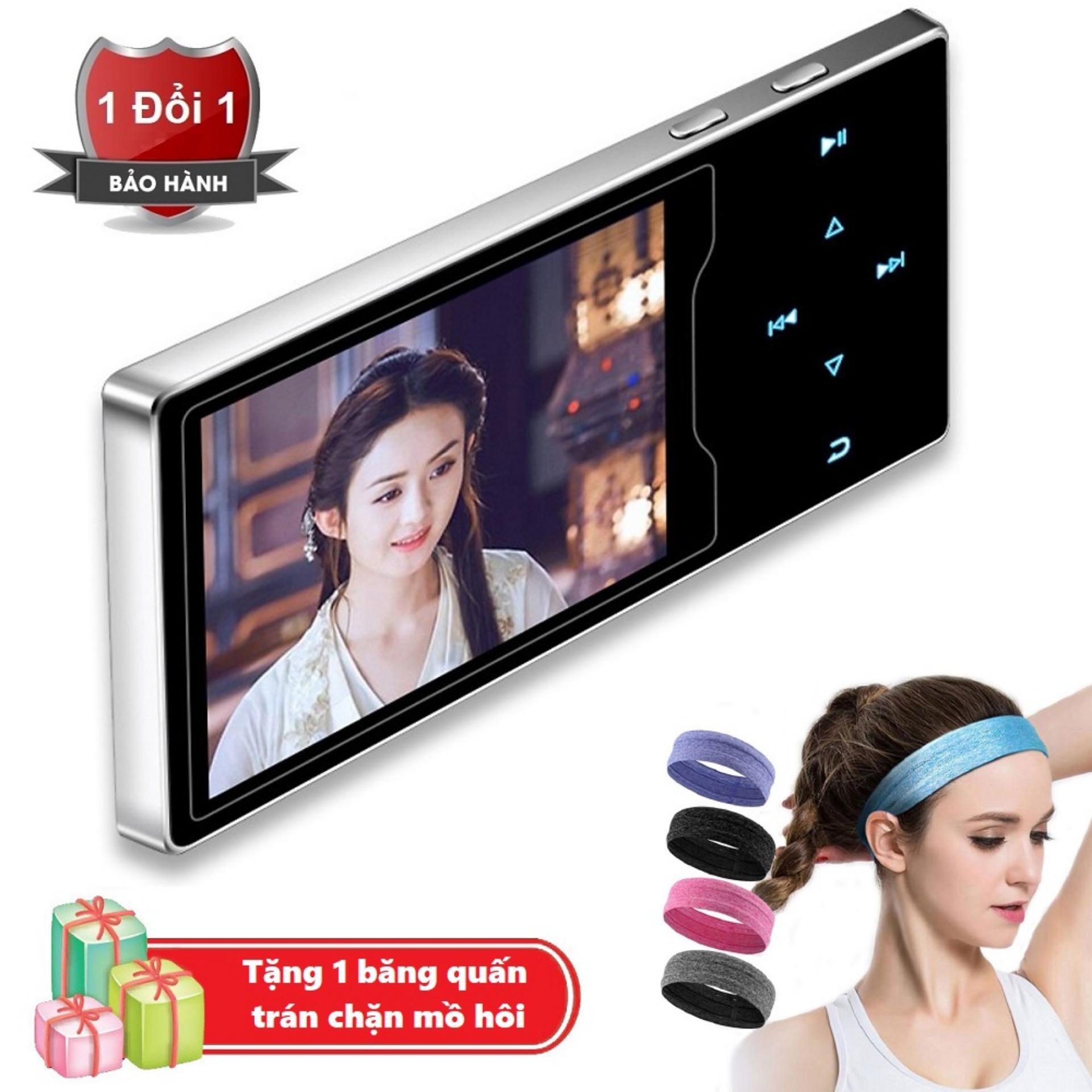 Máy nghe nhạc Ruizu D08 cao cấp màn hình HD 2.4 inch Tặng kèm Băng trán chặn mồ hôi AOLIKES