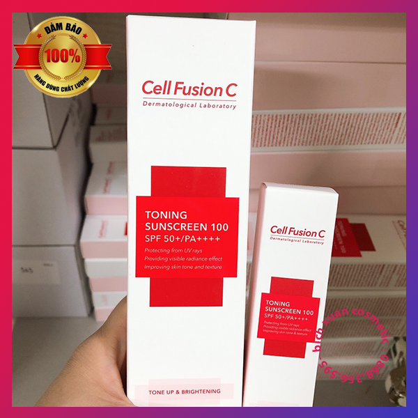 [Mẫu Mới] Sét Kem Chống Nắng Cell Fusion C Laser/Toning/Clear (Gồm 1Tuyp 50Ml + 1Tuyp 10Ml)