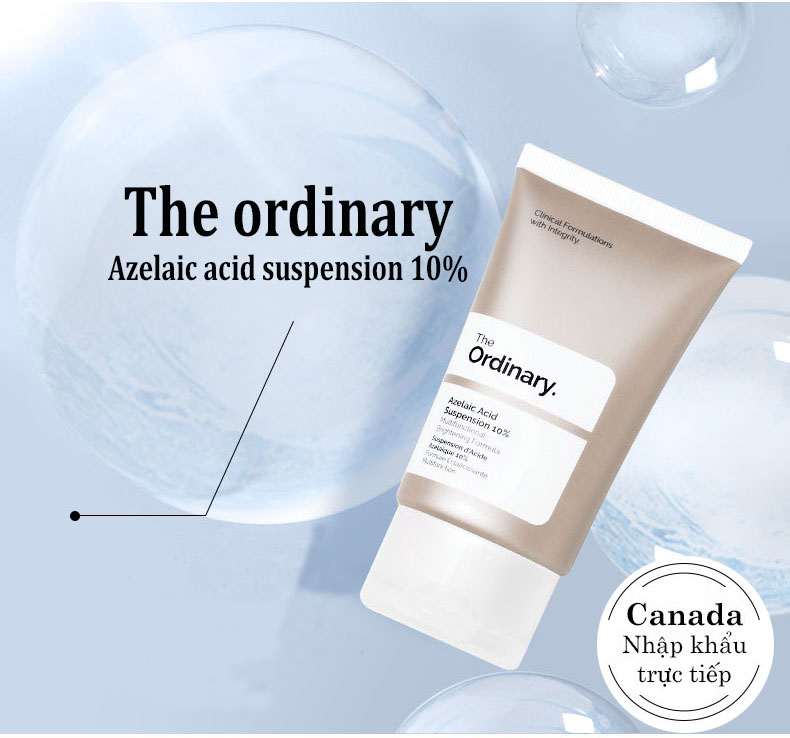 [HCM]The Ordinary Azelaic Acid Suspension 10% Kem dưỡng trắng da ngừa mụn làm sáng da dưỡng ẩm Whitening Cream Skin Care Moisturizing