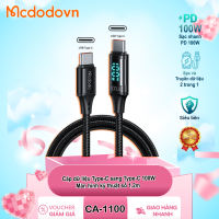 Cáp Sạc Nhanh Mcdodo CA-1100 Type-C sang Type-C 100W 1.2m – Có Màn Hình LED – Hỗ Trợ PD/QC(Chính Hãng)