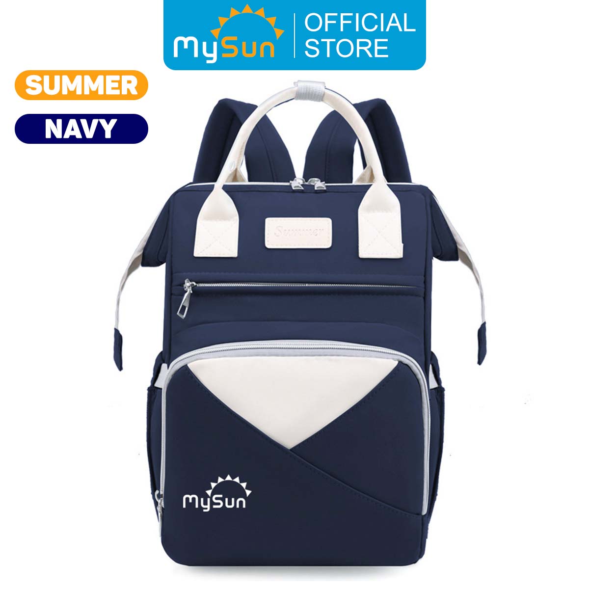 Balo bỉm sữa cho mẹ và bé giữ nhiệt đa năng cao cấp MySun Summer