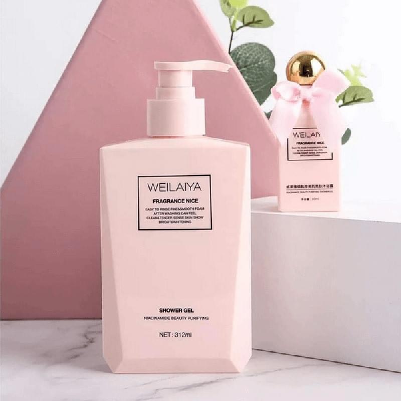 Combo bộ sữa tắm trắng da Weilaiya chính hãng ( có 2 lựa chọn là chai lớn hoặc mini)