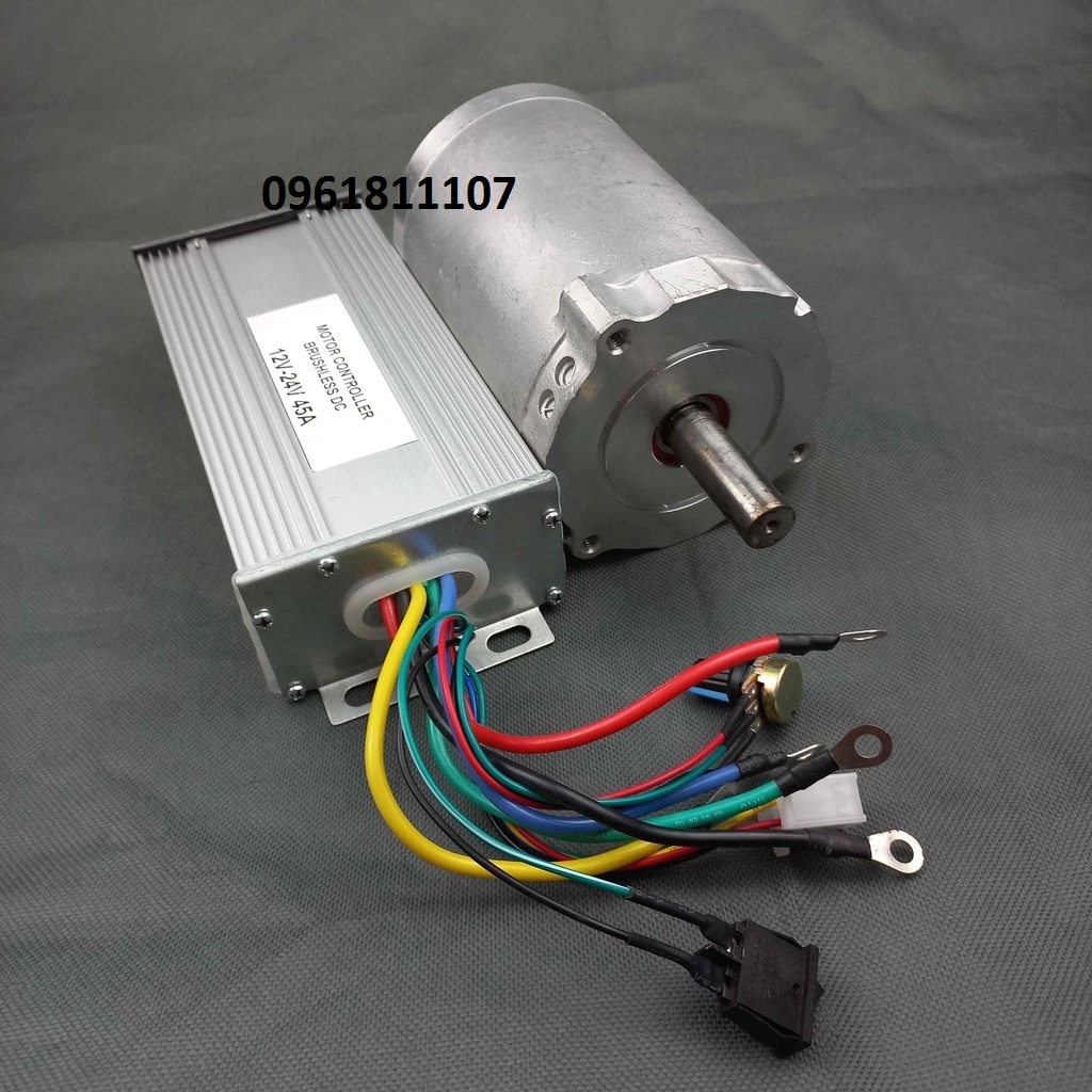 Combo motor 12v 24V 2000W brushless BLDC + điều tốc 45A motor không chổi than motor brushless
