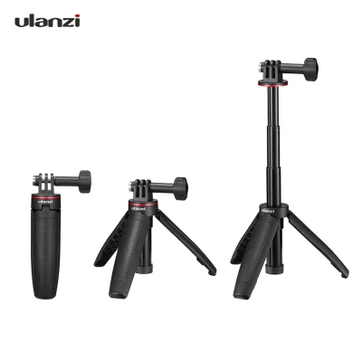 ulanzi MT-09 Mini Extendable Desktop Tripod Handheld Photography Bracket Stand Vlog Selfie Stick Compatible with DJI Osmo Action Camera GoPro Hero 8/7/6/5