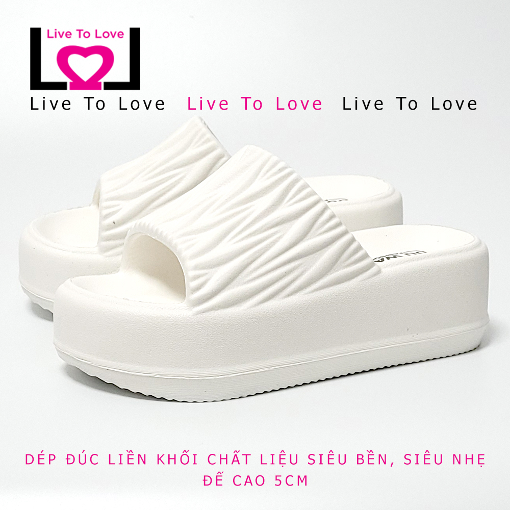 Dép nữ đế cao 5cm đúc liền khối siêu nhẹ DUWA - Hàng chính hãng - LN289