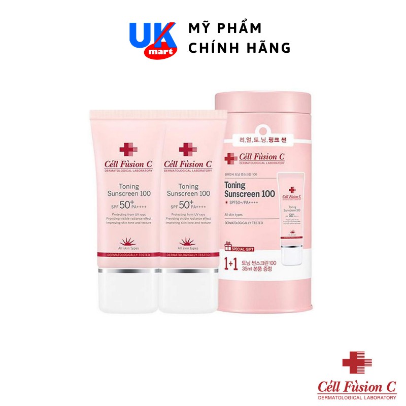 Kem Chống Nắng Nâng Tông Da Cell Fusion C Toning Sunscreen 100 Spf50+/ Pa +++ ( Chat Với Shop Để Chọn Sản Phẩm)