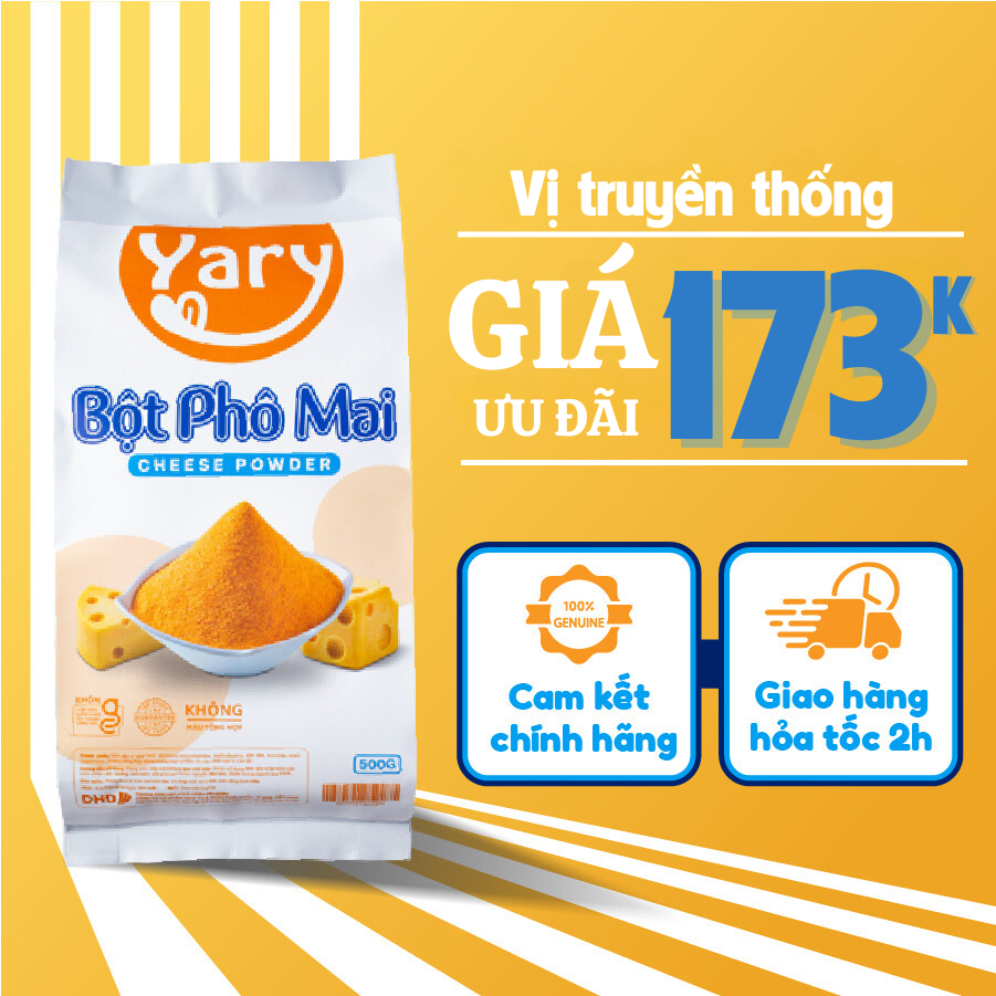 Bột Phô Mai YARY 1KG Bột Phô Mai Lắc Khoai Tây Gà Rán Bắp Rang Làm Topping Trà Sữa Làm Bánh Làm Thạc