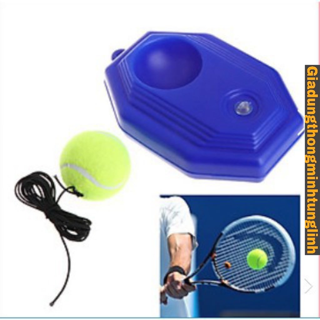 Bộ Vợt Tennis Tập Tại Nhà Kèm Dây Đàn Hồi Và Đế - Dụng cụ tập tennis luyện phản xạ