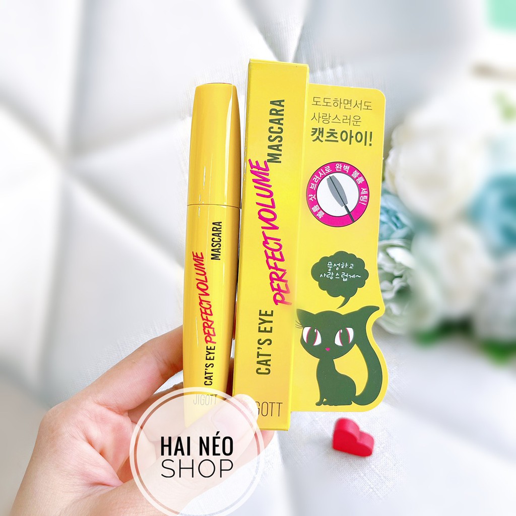 [HCM]Mascara Dày Mi Hoàn Hảo Không Trôi Jigott Cats Eye Perfect Volume (Hàn Quốc)