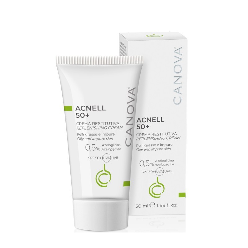 CANOVA ACNELL 50+ - REPLENISHING CREAM / Kem ngừa mụn ban ng&agravey d&agravenh cho da mụn da k&iacutech ứng/nhạy cảm