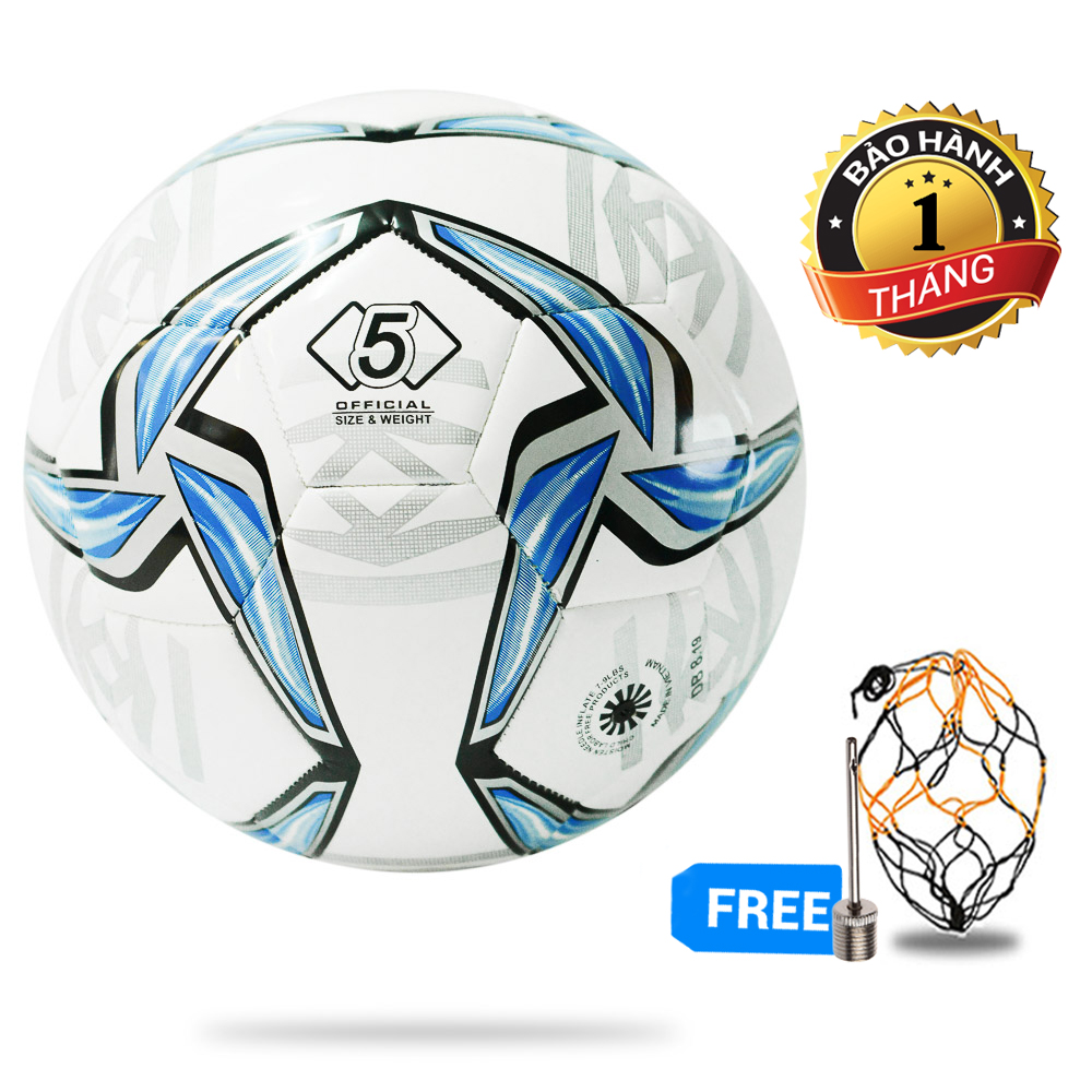 Banh bóng đá da BHT - Size 5 -Bảo Hành 1 Tháng - Quả bóng đá may tiêu chuẩn thi đấu - Bóng đá sân bê