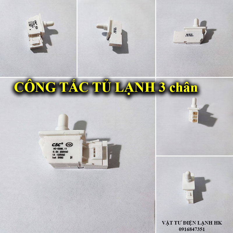 Công tắc cánh 3 chân cài cho tủ lạnh HITACHI AQUA SHARP công tắc đèn tủ quần áo đa năng Xịn