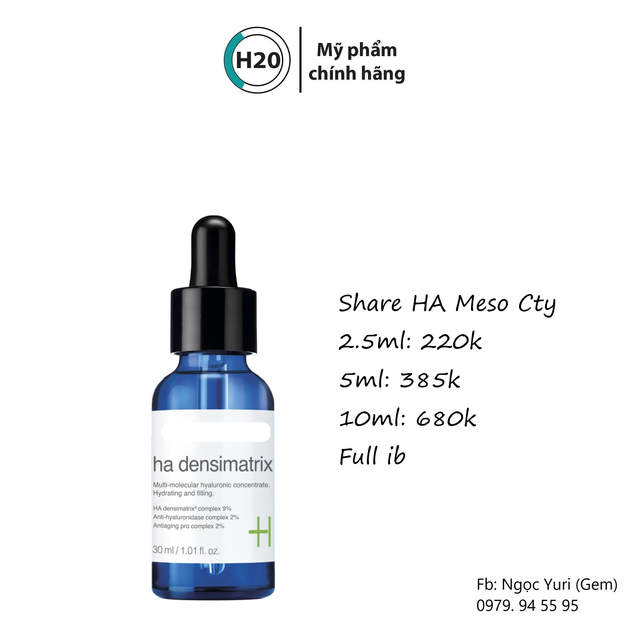 [HÀNG NHẬP KHẨU] Serum cấp nước dưỡng ẩm chống lão hóa da Mesoestetic HA Densimatrix 30ml.