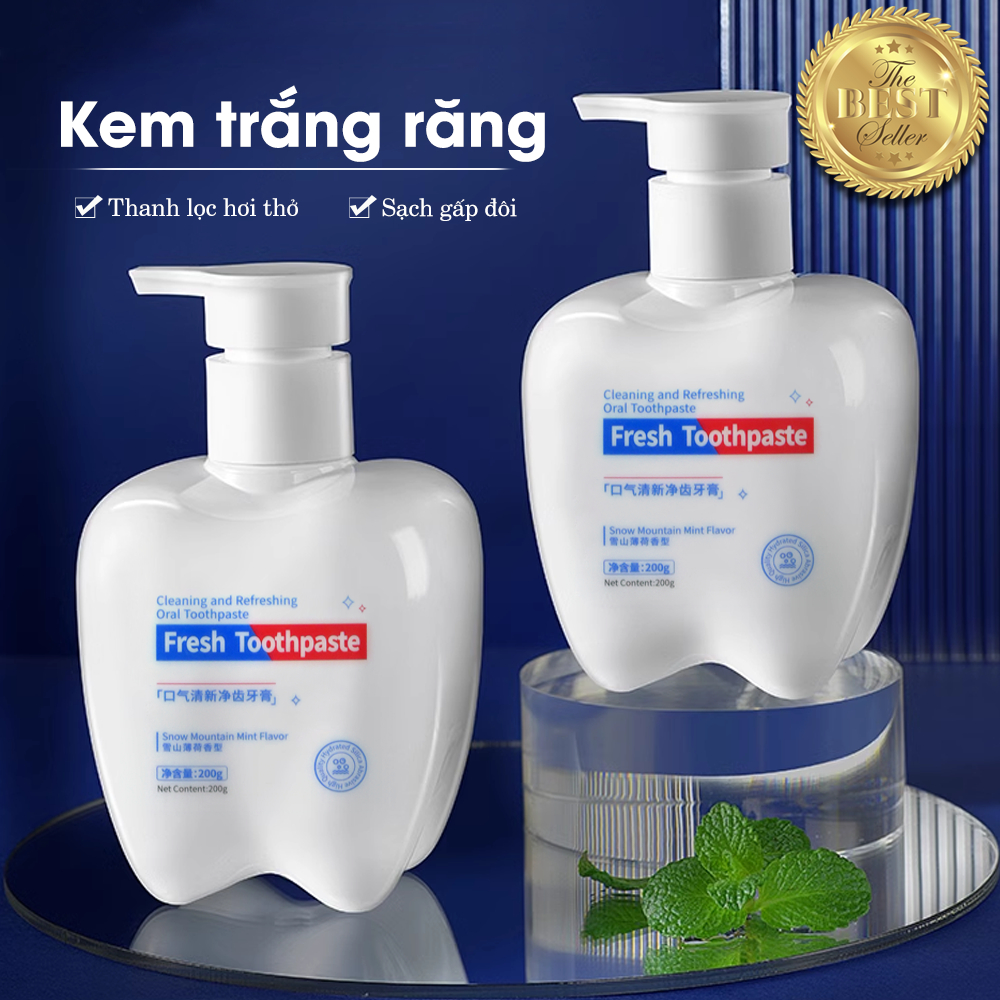 Kem Đánh Răng Liquid Toothpaste Nhật Bản - Giúp Răng Trắng Sáng Loại Bỏ Ố Vàng Hơi Thở Thơm Mát