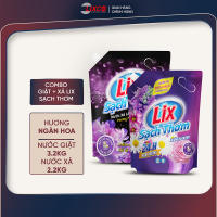Combo nước giặt 32kg và nước xả 22kg hương ngàn hoa lưu hương 24h N7409+ 17702 Lixco Việt Nam