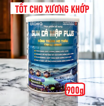 (900g HSD 2026) Sữa bột Sụn cá mập Plus Đông Trùng Hạ Thảo Canxi Nano