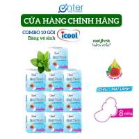 [Hàng Chính Hãng] Băng vệ sinh ICOOL COOL  FRESH 8 miếng mặt vải siêu mềm bạc hà mát lạnh
