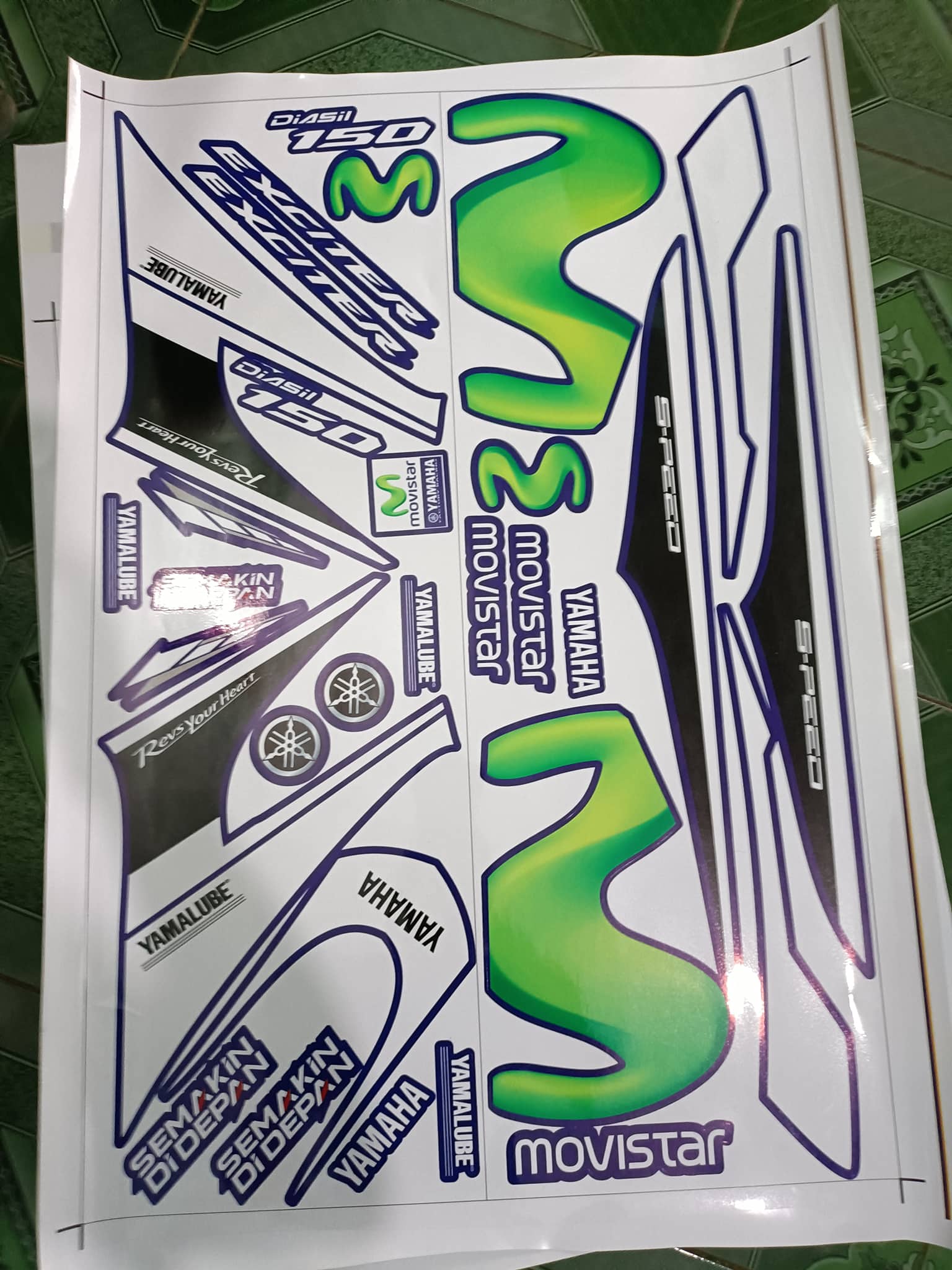 tem rời ex150 movitas xanh lá xe xanh gp