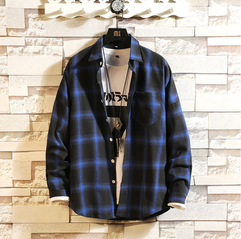 [Hoàn Tiền 15%] Áo sơ mi dài tay nam họa tiết kẻ dạchất dạ dày dặn thiết kế thời trang cao cấp màu s