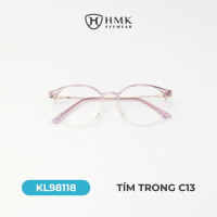 Gọng Kính Cận HMK Eyewear Nhựa Phối Kim Loại Dáng Tròn Thời Trang Dễ Mang Nhiều Màu Sắc - KL98118