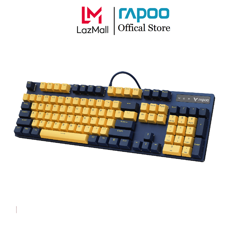 Bàn Phím Cơ Có Dây Gaming Rapoo V500Pro Vàng Xanh hiện đại (YELLOW BLUE)