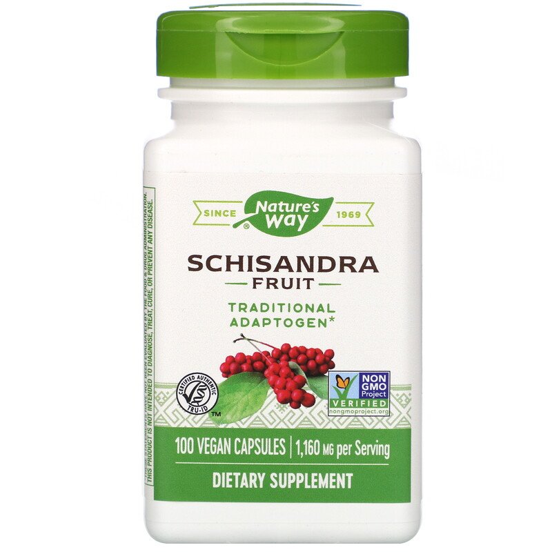 [Hcm]Thảo Dược Ngũ Vị Tử Natures Way Schisandra Fruit 1160 Mg 100 Vegan Capsules