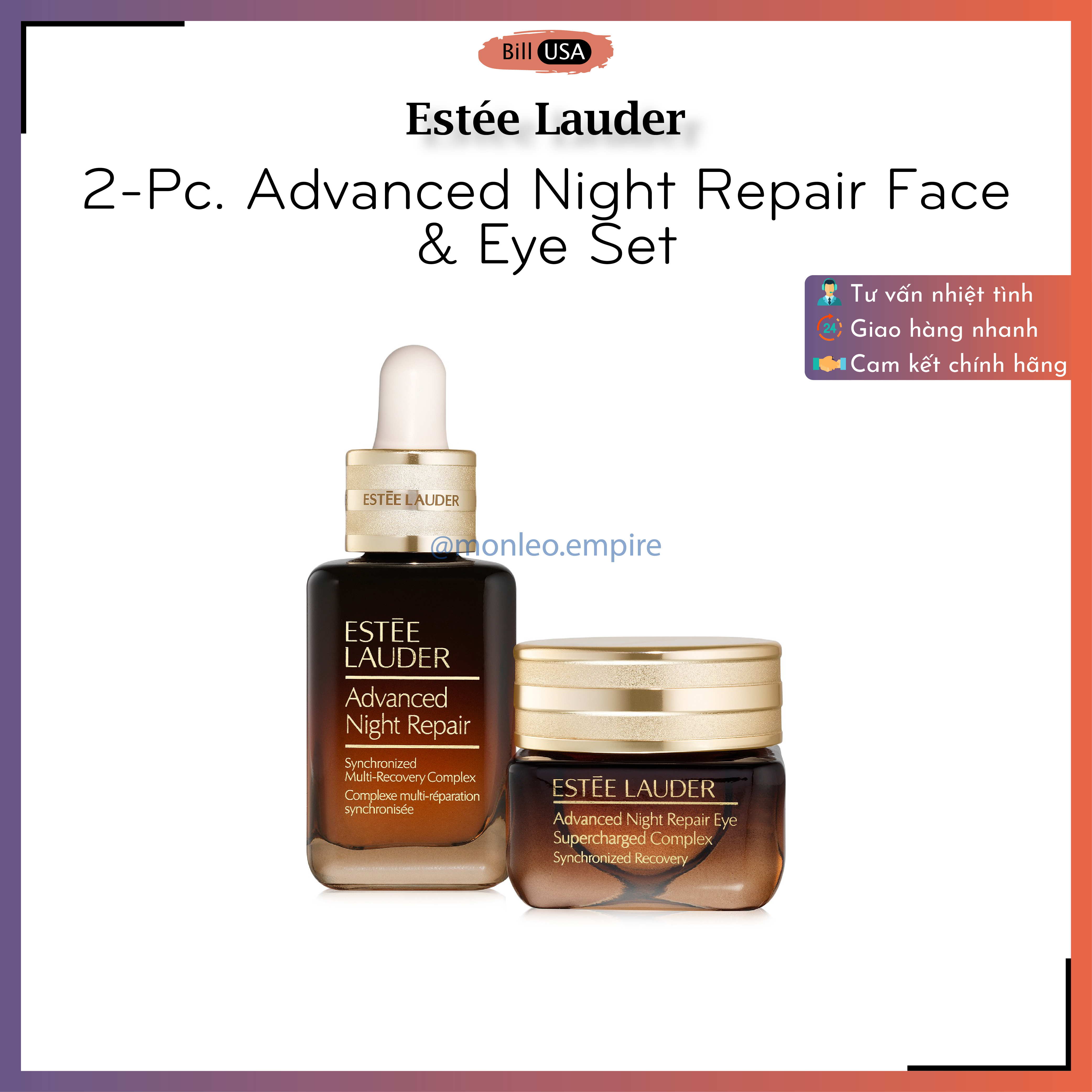 [Hcm]Set 2 Món Chăm Sóc Phục Hồi Da Ban Đêm Chuyên Sâu Estee Lauder 2 - Pc. Advanced Night Repair Face & Eye Set