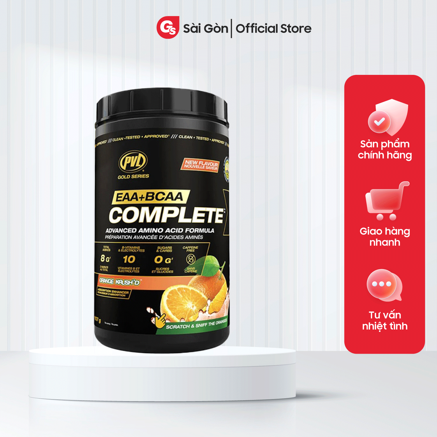 PVL EAA+BCAA Complete Hồi phục sức mạnh Điện giải 30 Servings (330 gram) nhập khẩu Canada - Gymstore