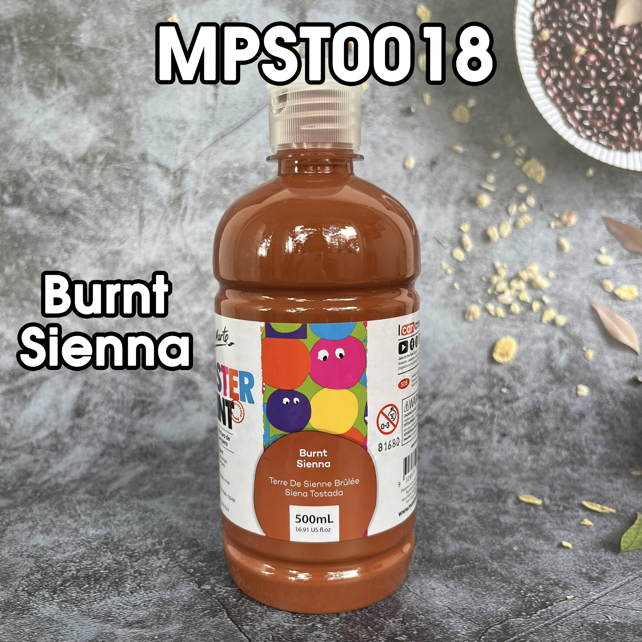 [Giao Hỏa Tốc] Màu Nước Poster Paint Mont Marte 500ml (Chai lẻ) FULL MÀU