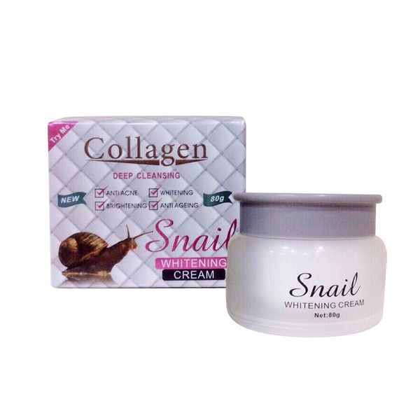 Kem Dưỡng Da Mặt Collagen Snail Whitening Cream Chiết Xuất Ốc Sên 80G