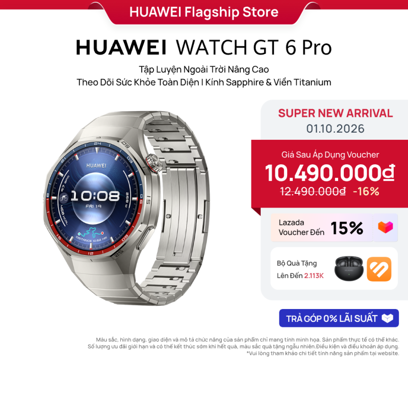 Đồng Hồ Thông Minh HUAWEI WATCH GT6 Series | Tập Luyện Nâng Cao | Theo Dõi Sức Khỏe
