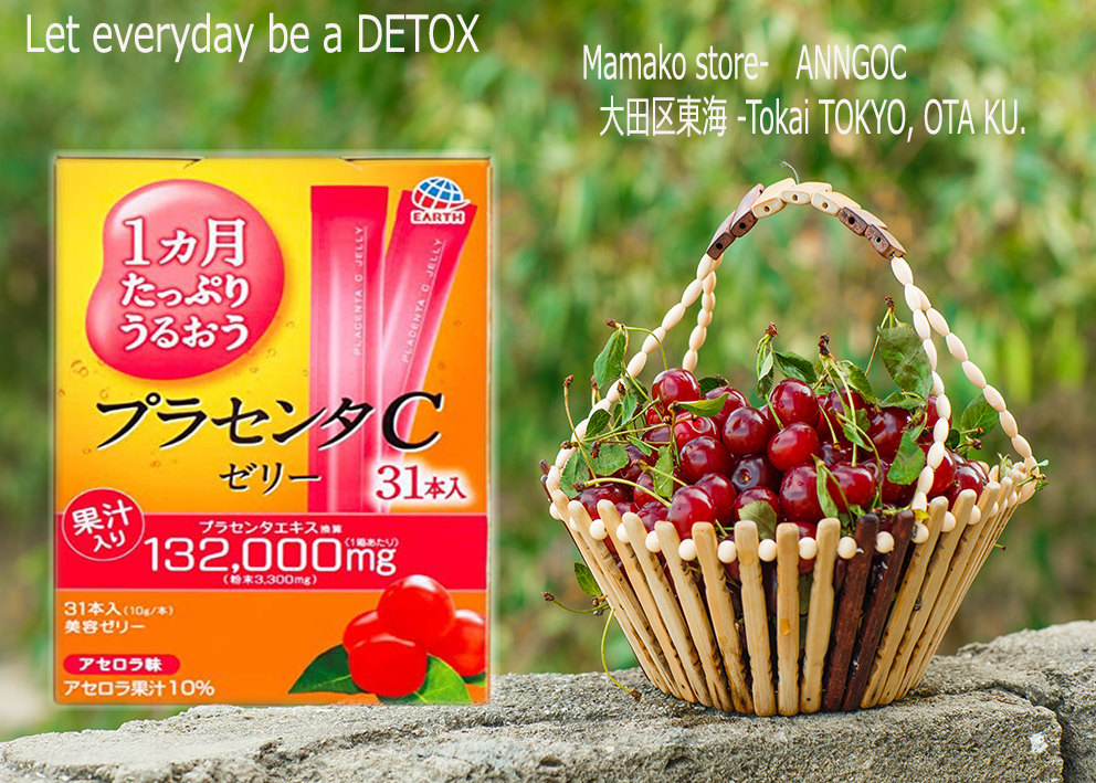 [Hcm]( Dạng Thạch) Placenta C - 132000Mg Jelly Acerola Hương Cherry 10Gx31 Gói/Date 2023/ Hàng Nhật Nội Địa