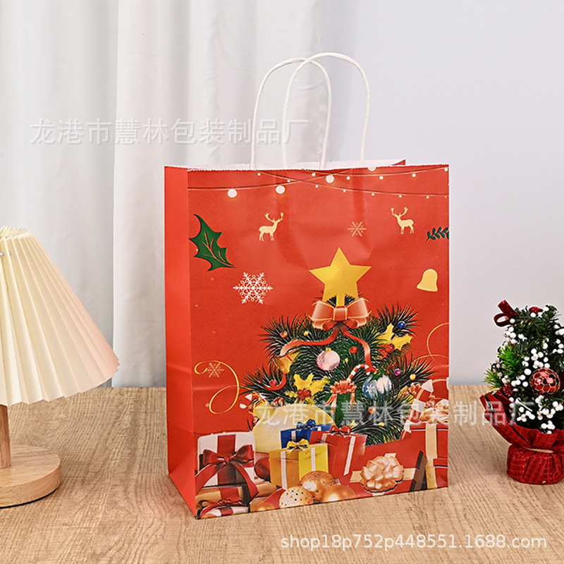 TD49_SET 10 Túi đựng quà các dịp tết noel (SIZE 21X15X8CM_ 33X26X12CM)