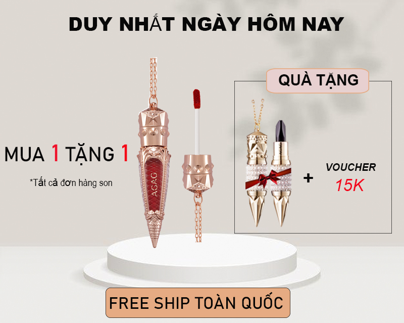 (Free Ship Toàn Quốc) Son Kem Kim Cương Agag Lên Màu Cực Chuẩn Giữ Màu Lâu (Tặng Quà Trên Mỗi Đơn Hàng )