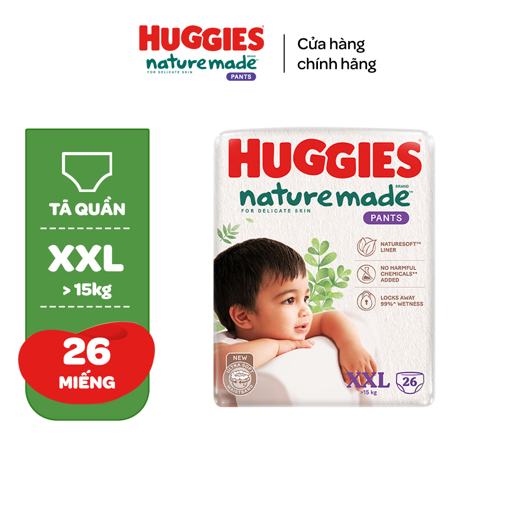 Tã/Bỉm quần Huggies Platinum NatureMade M58/ L44/ XL38/ XXL26