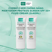 Combo 2 Tuýp Kem chống nắng MartiDerm Proteos Screen SPF 50+ Fluid Cream