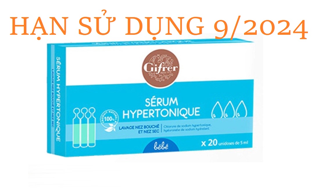 Gifrer Nước muối giảm ngạt mũi tép xanh, Pháp (20 tép)