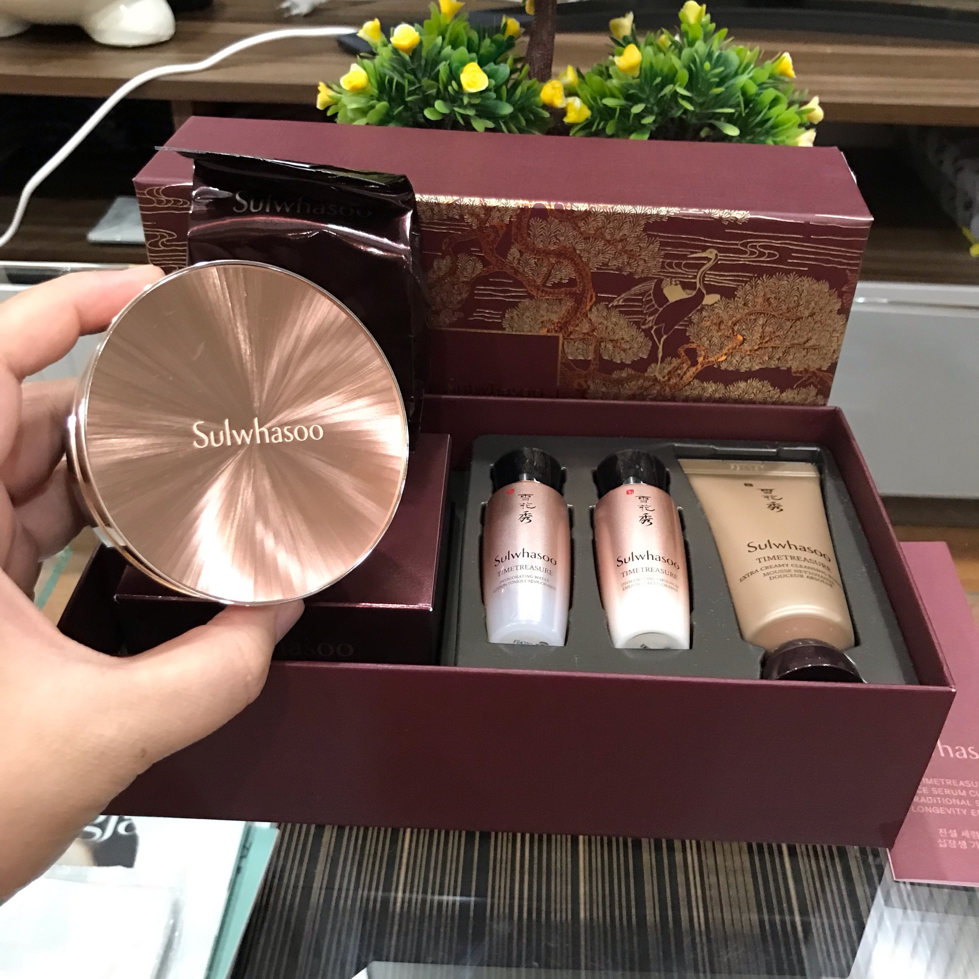 [Hcm]Cushion Thông Đỏ Timetreasure Radiance Serum Cushion Tone 21