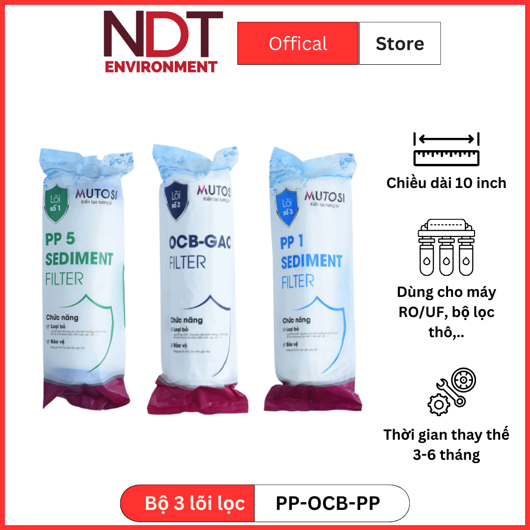 Lõi lọc nước Bộ lõi lọc thô Mutosi dùng cho máy lọc nước