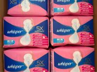 Băng Vệ Sinh WHISPER 5X Bảo Vệ Mặt Bông Siêu Mỏng Cho Ngày Thường Và Ngày Nhiều Khô Thoáng Gói 20 Miếng/16 Miếng/13Miếng